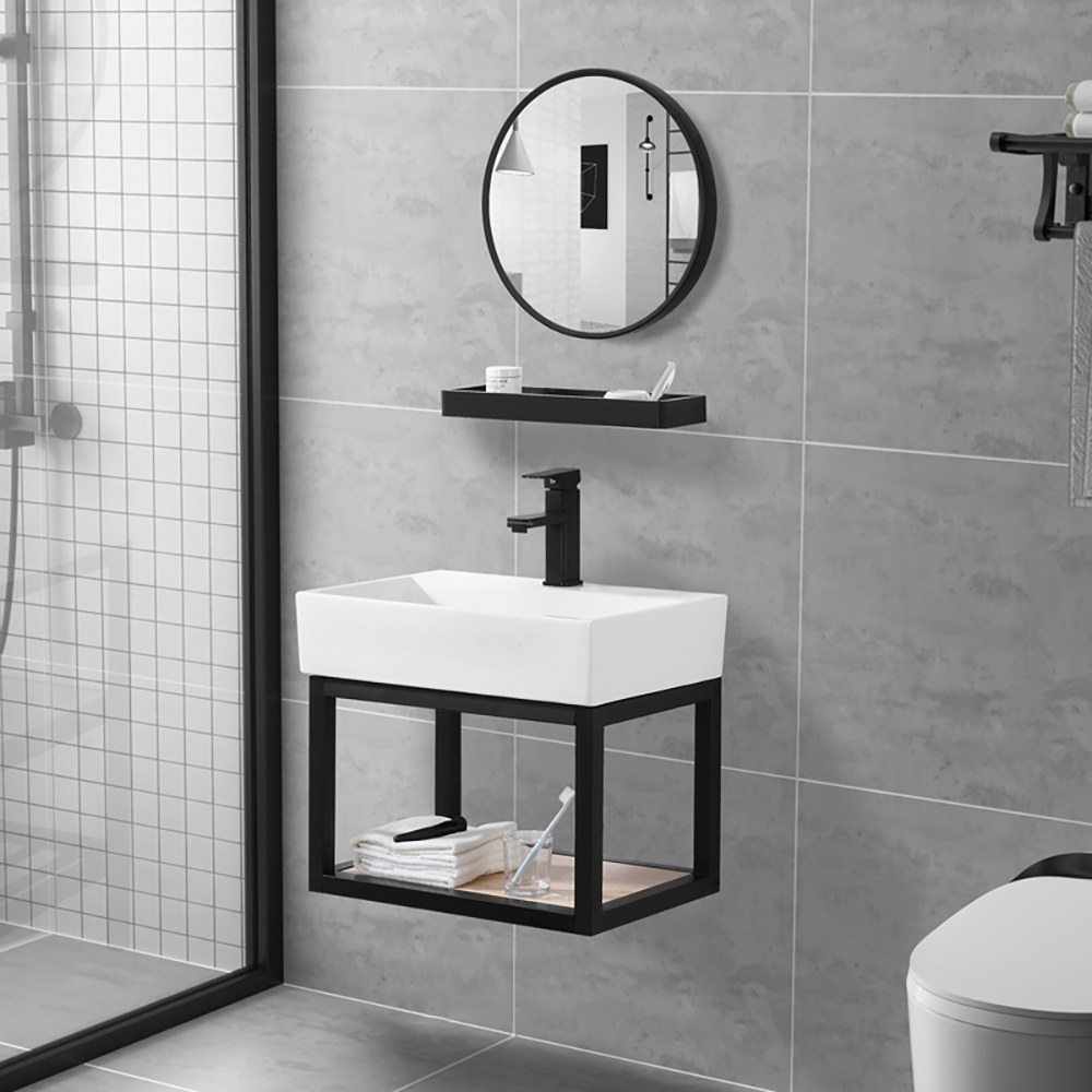 Floating Bathroom Vanity with Top 24" with Sink Modern Single Sink