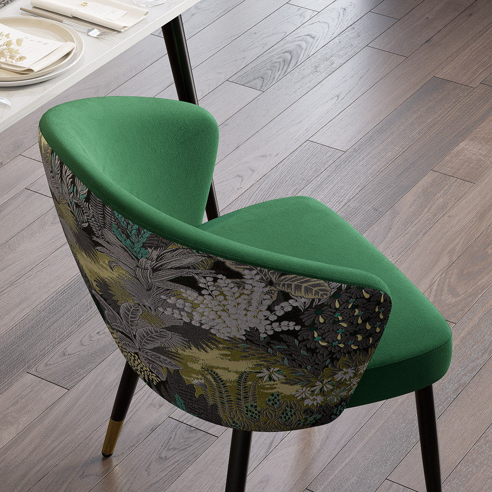 girardi velvet upholstered side chair