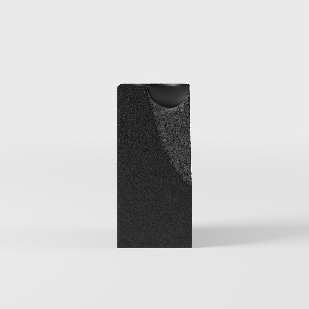 34" Tall Japandi Stone Resin Pedestal Bathroom Sink Farmhouse