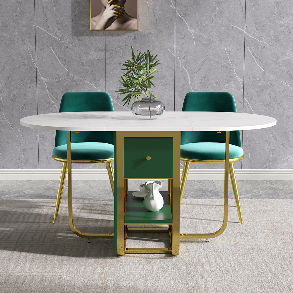 Fabled Modern Extendable Rectangle Dining Table Wood Drop Leaf Folding