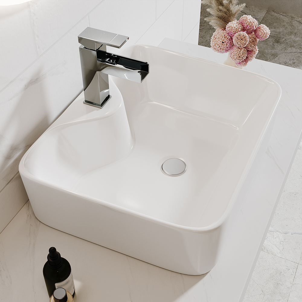 40" Modern Floating Bathroom Vanity Set With Single Sink White and ...
