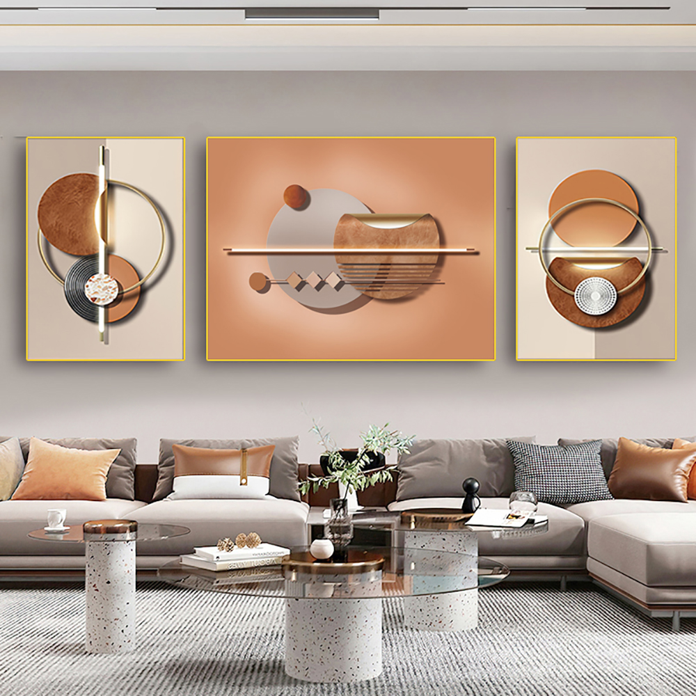Urban Modern Geometric Abstract Wall Art Reference: 3 Pieces Modern Geometric Abstract Wall Decor Set Canvas Painting