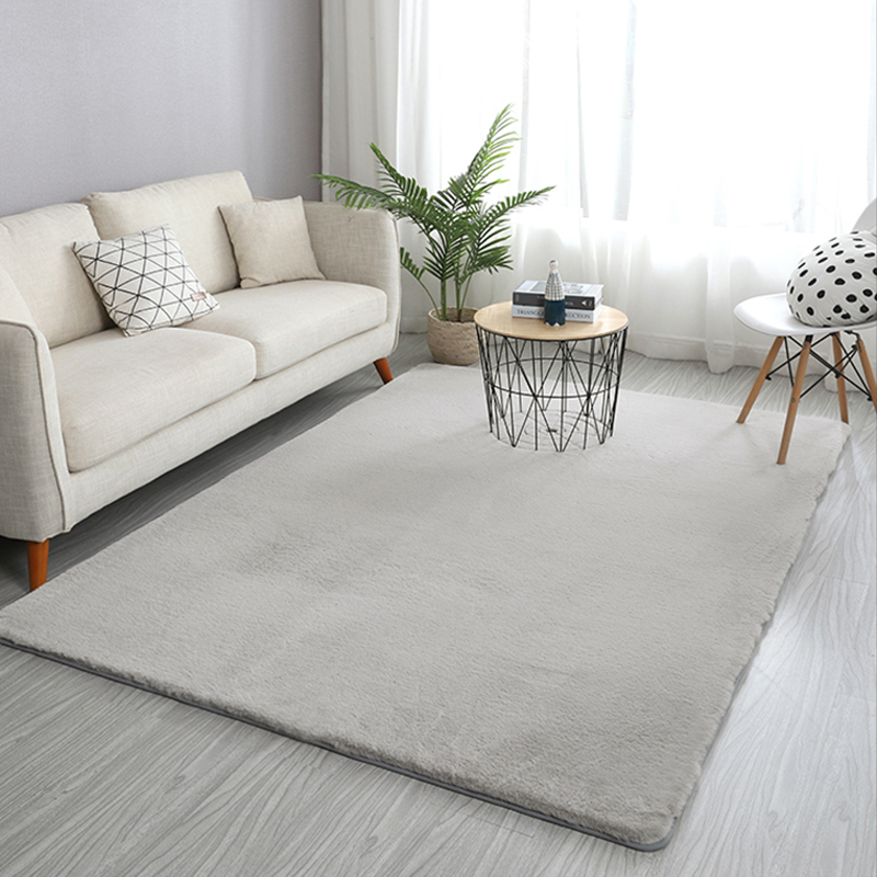 6' x 9' Grey Shag Kunstkaninchenfell flauschig und dick rechteckig Teppich f�r Wohnzimmer
