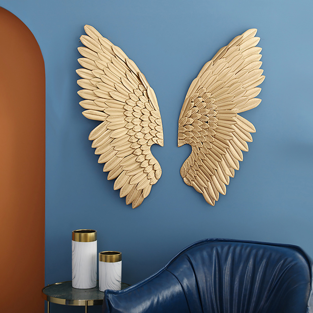 2 Pieces Luxury Gold Wing Wall Decor Home Art Set