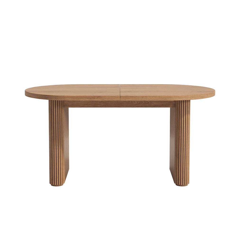 Japandi 1600mm2000mm Oval Extendable Dining Table Butterfly Leaf 8 Seater Walnut Kitchen