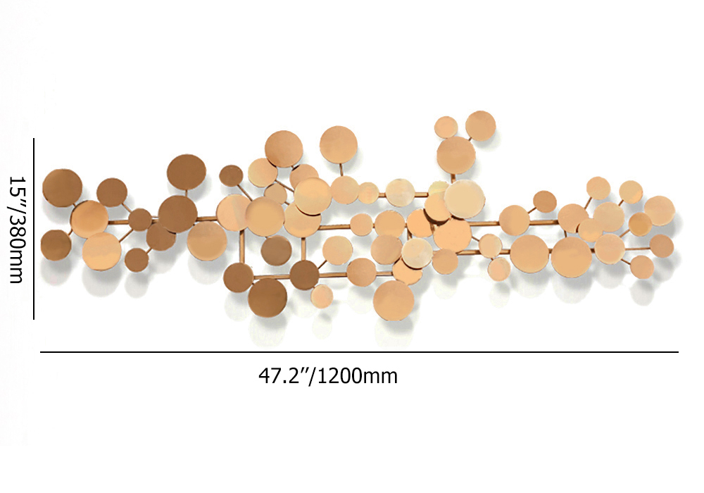 1 Piece Modern Style Geometric Figure Wall Decor Rose Gold Iron Wall