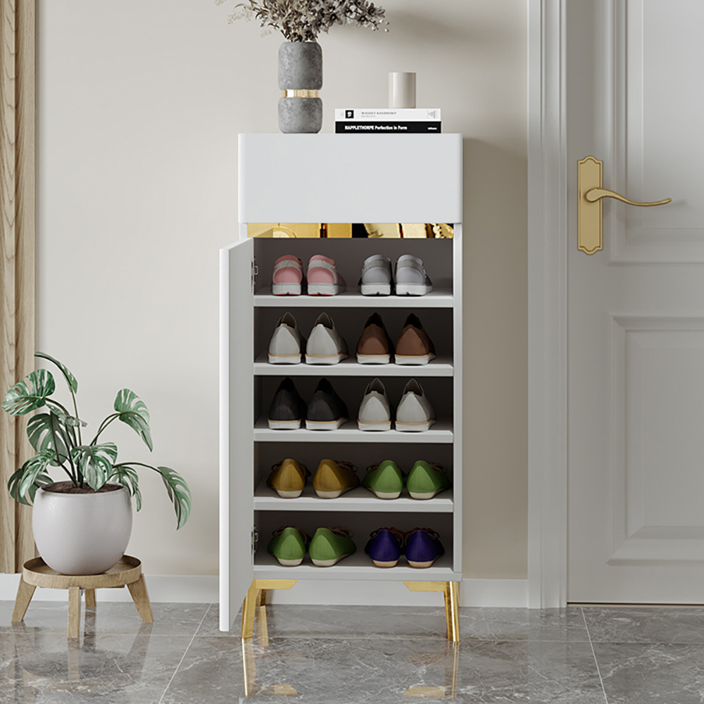 Étagère à Chaussures 5 Niveaux En Bambou - Range Jusqu'à 10 Paires Pliable 89x67x26cm