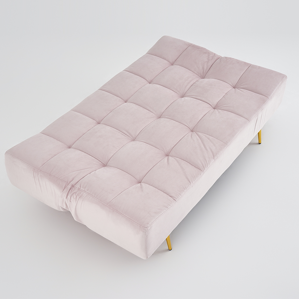 1800mm Pink Sleeper Sofa Bed Convertible Sofa Couch Velvet Upholstery