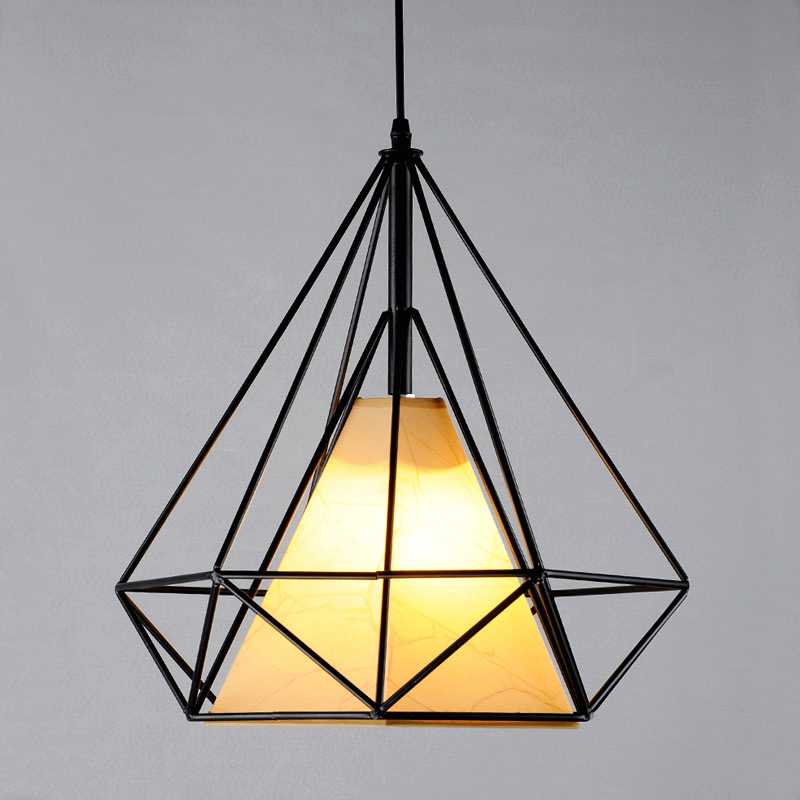 Industrial Pendant Light Metal Cage Lighting Fixtures Iron Loft Cage in ...