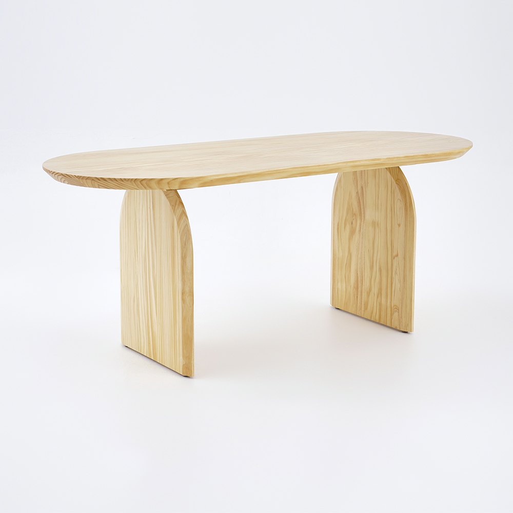 Tintica 2000mm Japandi Wooden Dining Table Solid Wood Table for Dining