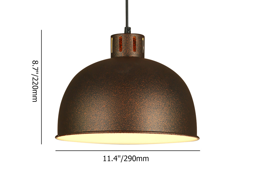 Industrial 1Light Metal Single Pendant Light Ceiling Hanging Light in