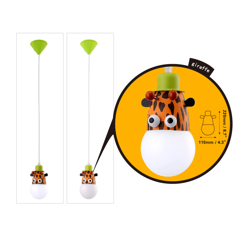Art Deco LED Animal Hanging Light Pendant Light Giraffe Children's Room