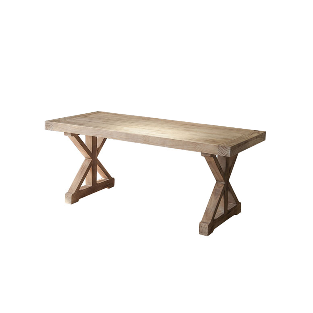 1500mm rustikaler Büroschreibtisch aus Holz in Natur mit Gestell-Homary