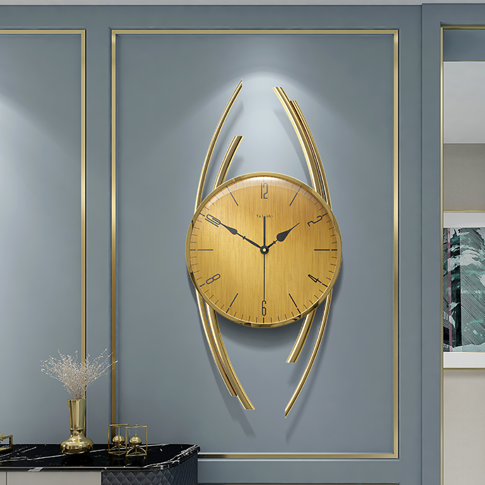 29.9" Modern Metal Large Wall Clock with Arabic NumbersHomary