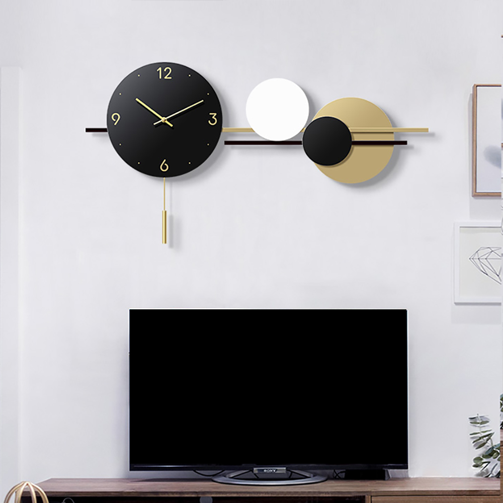 Simple Geometric Oversized Silent Wall Clock Modern Fashion Decoration