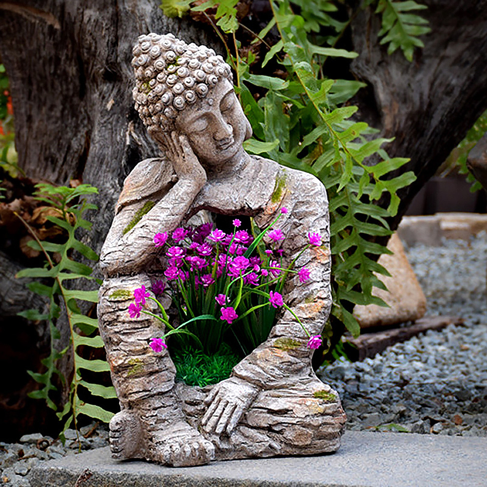 

Sleeping Buddha Statues Traditional Modern Decoration Sitting Hollowed Out Sculpture