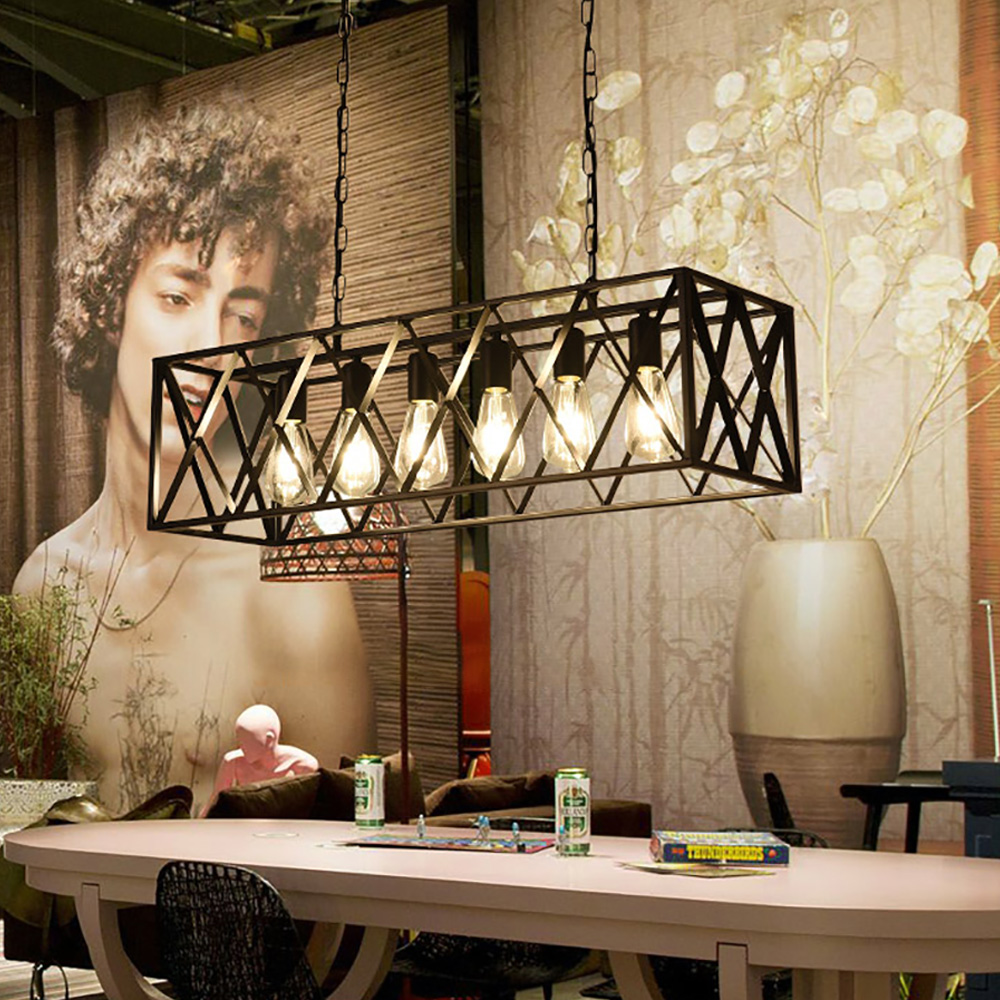 Industrial Style Creative Personality Iron Retro Cashier Bar Table Chandelier