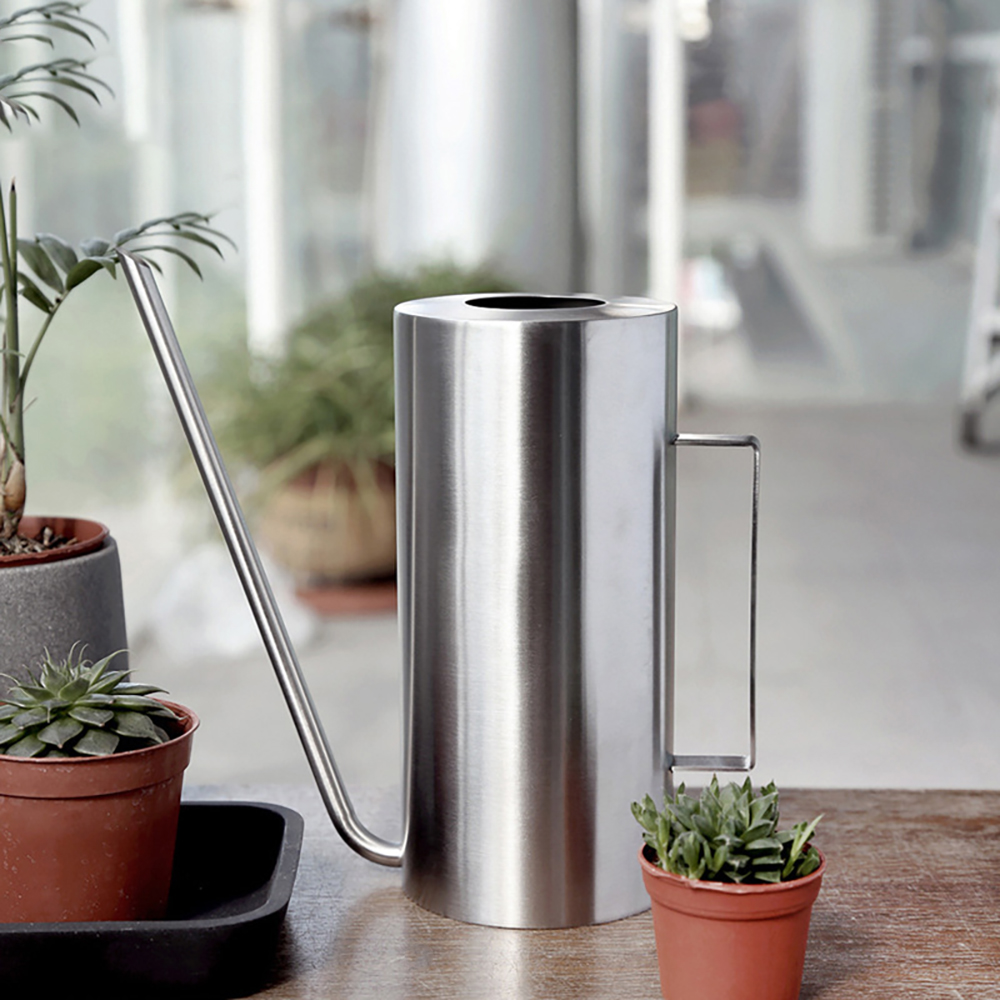 0.4 Gallon Stainless Steel Watering Can Long Mouth Spout For House Plants