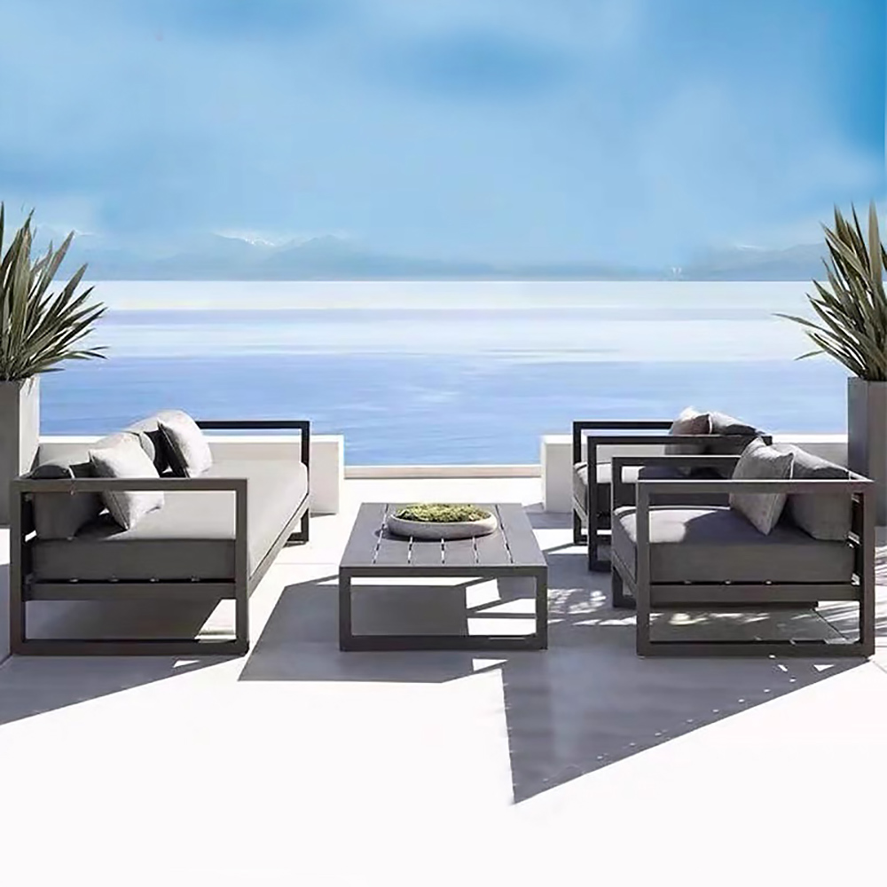 

4-Pieces Outdoor Conversation Set with 2-Seater Sofa and Accent Chair