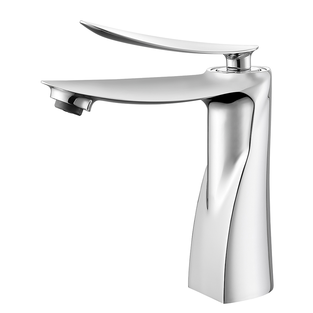 

Polished Chrome Brass Single Handle 1-Hole Sink Faucet