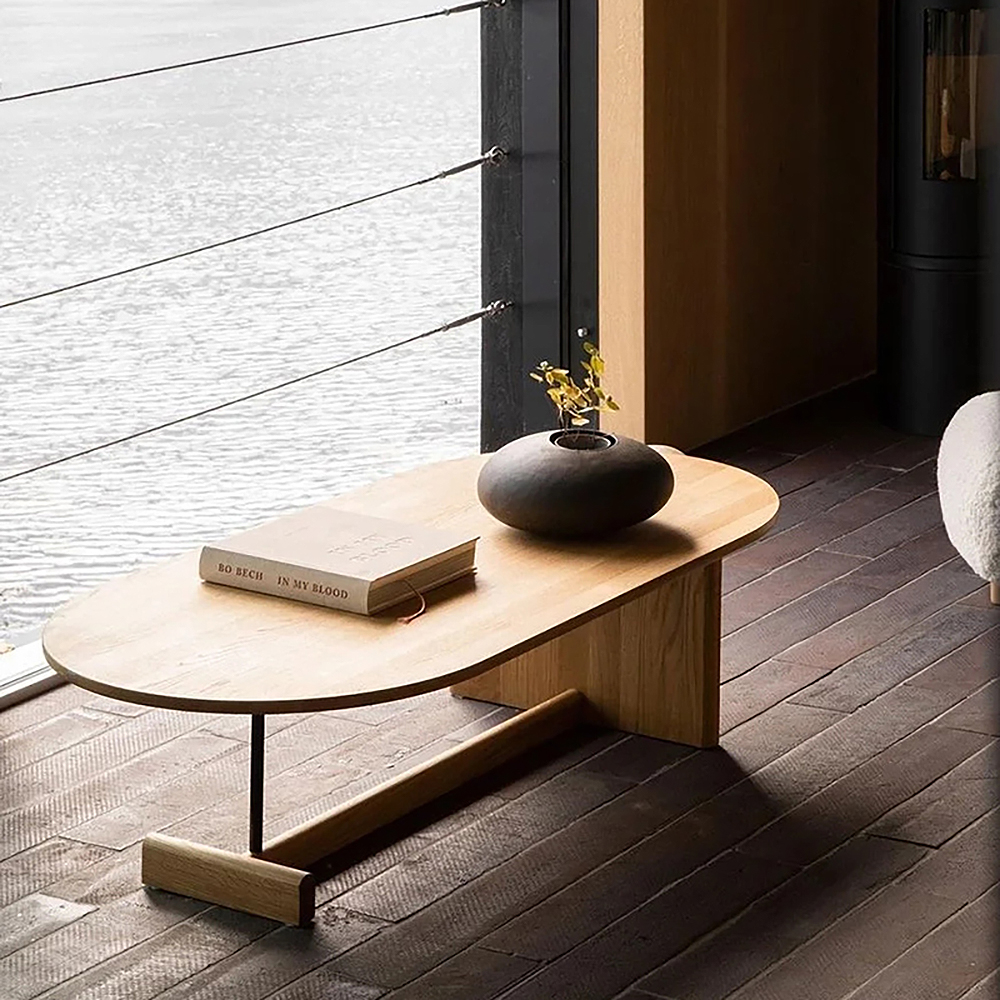 

Natural Framhouse Oval Coffee Table in Solid Wood & Pine Wood