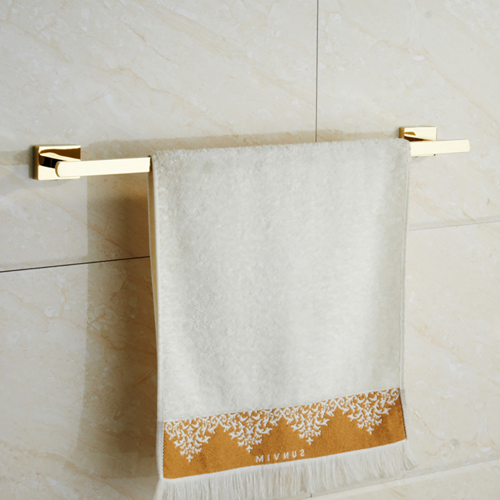 1-bar Bathroom Golden Towel Bar Wall Mounted Towel Rack In Copper