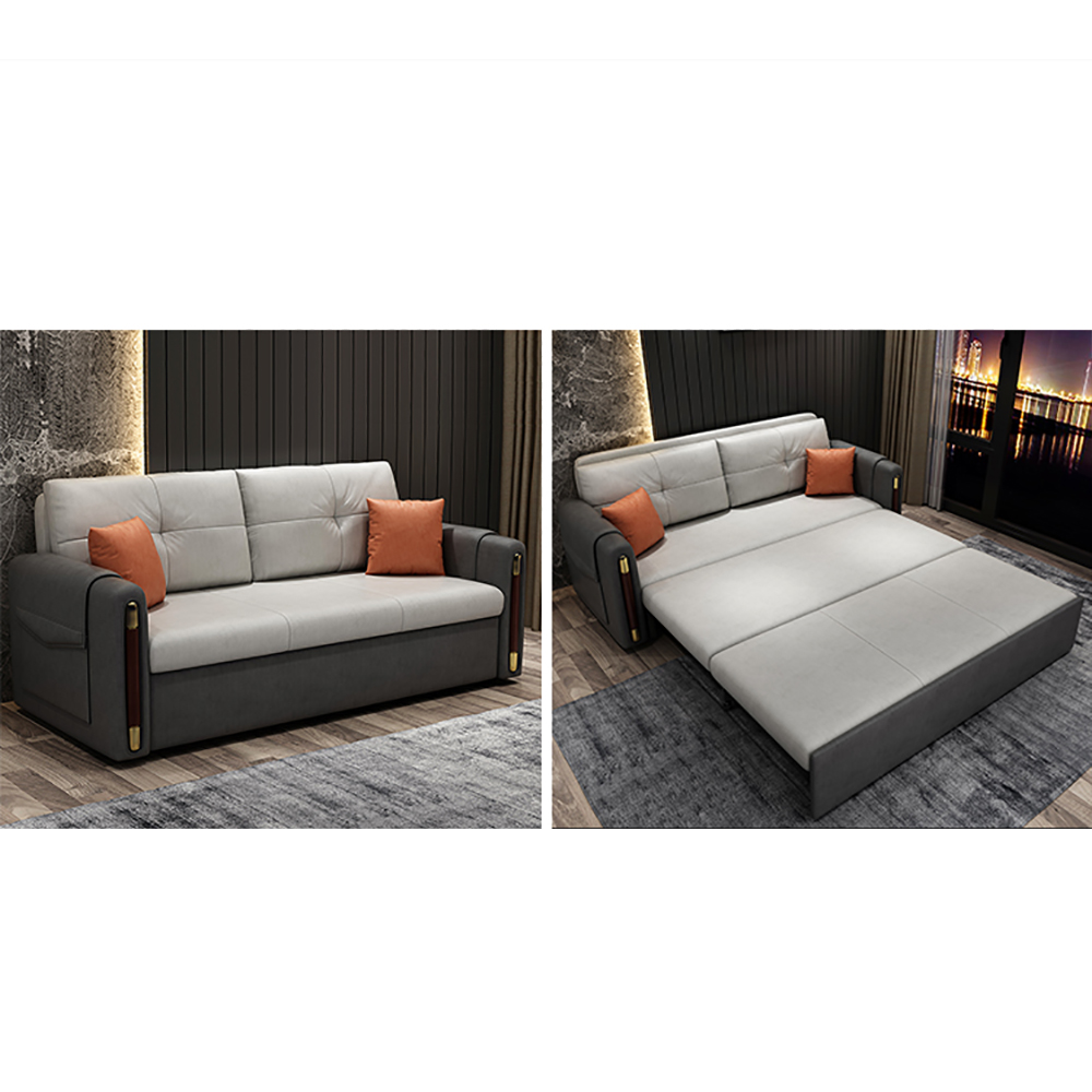 77" Contemporary Full Sleeper Sofa Bed Convertible Sofa with Storage